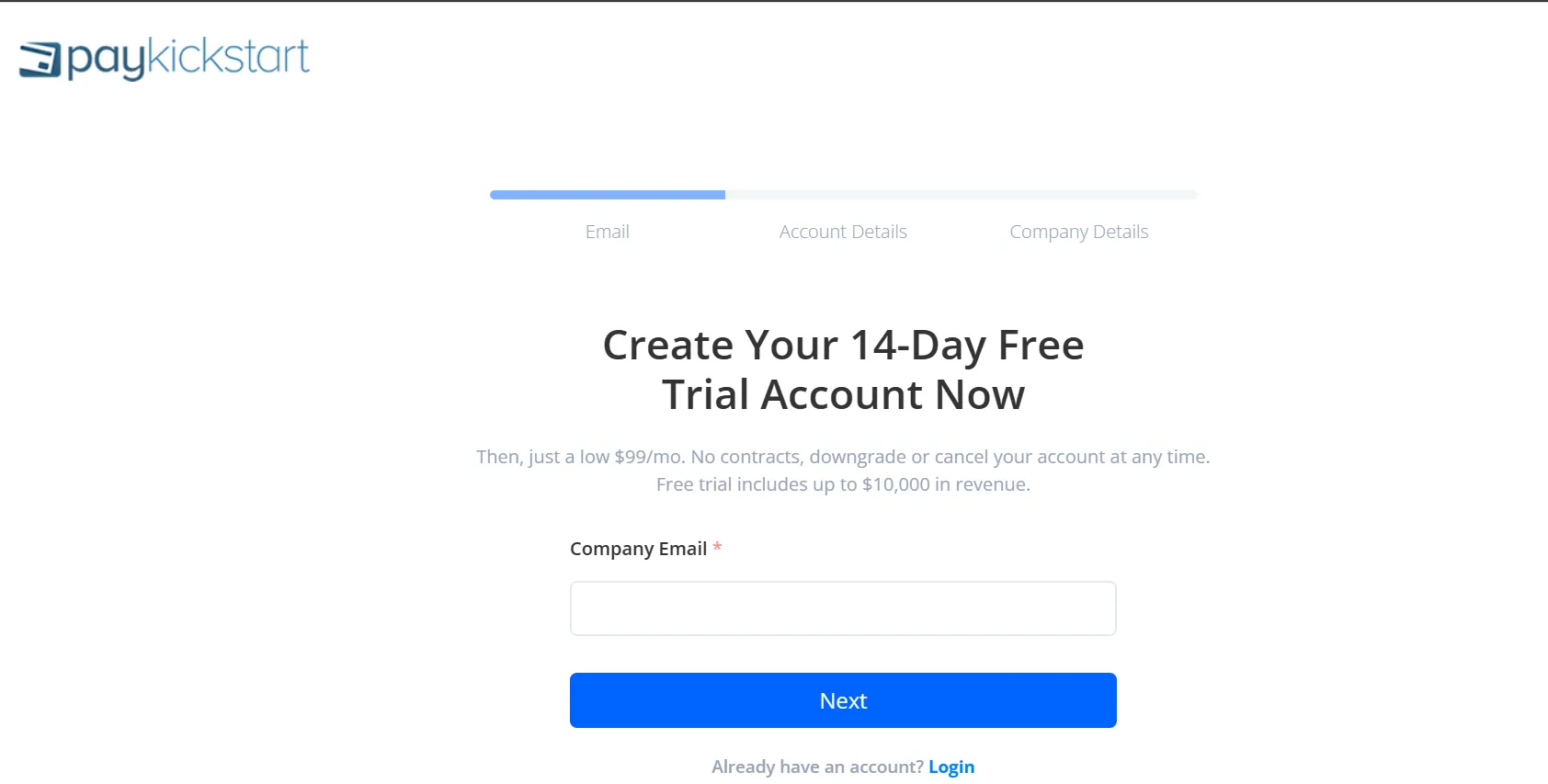PayKickstart - Create Account