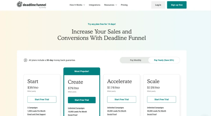 Deadline Funnel - Price plan