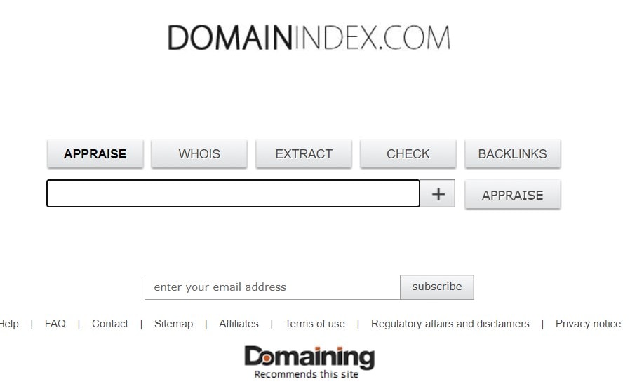 Domain index