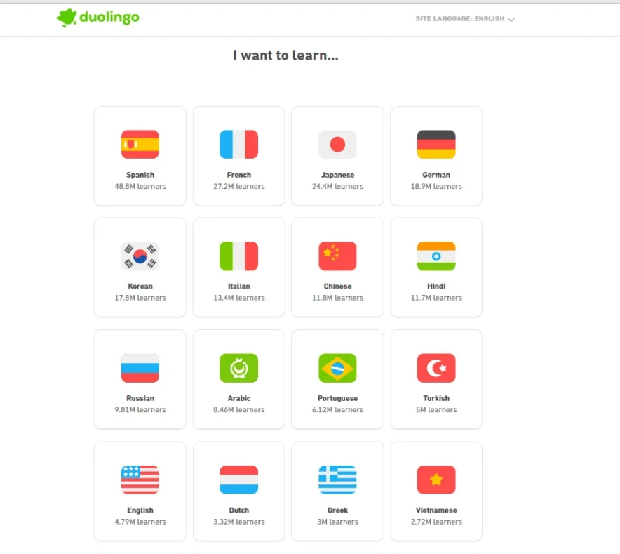 Duolingo Languages