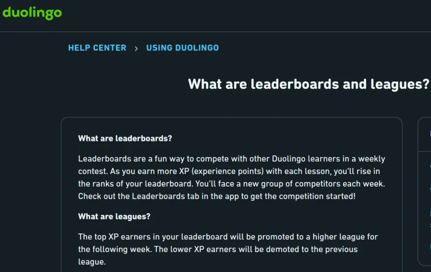 Duolingo leaderboards