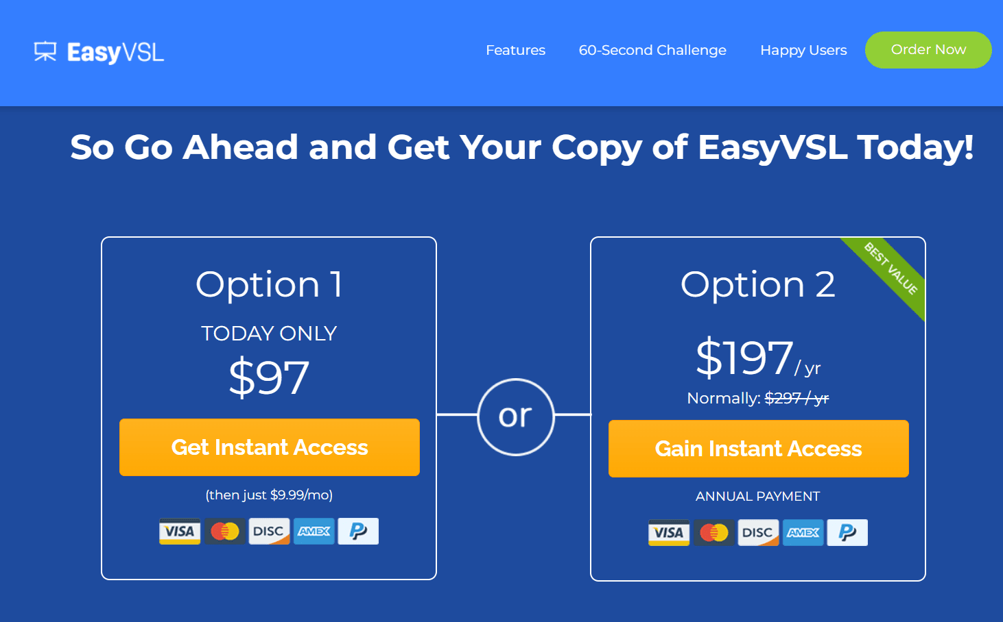 Easyvsl pricing