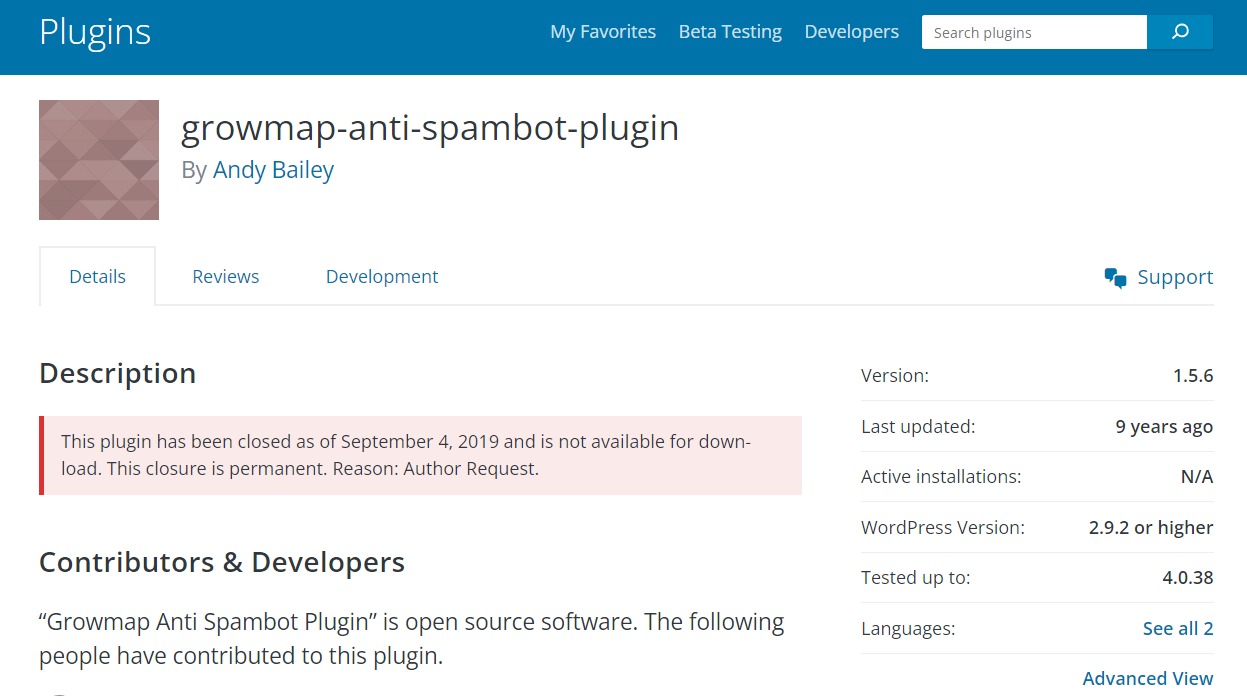 Best WordPress Plugins list: Growmap Anti Spambot Plugin