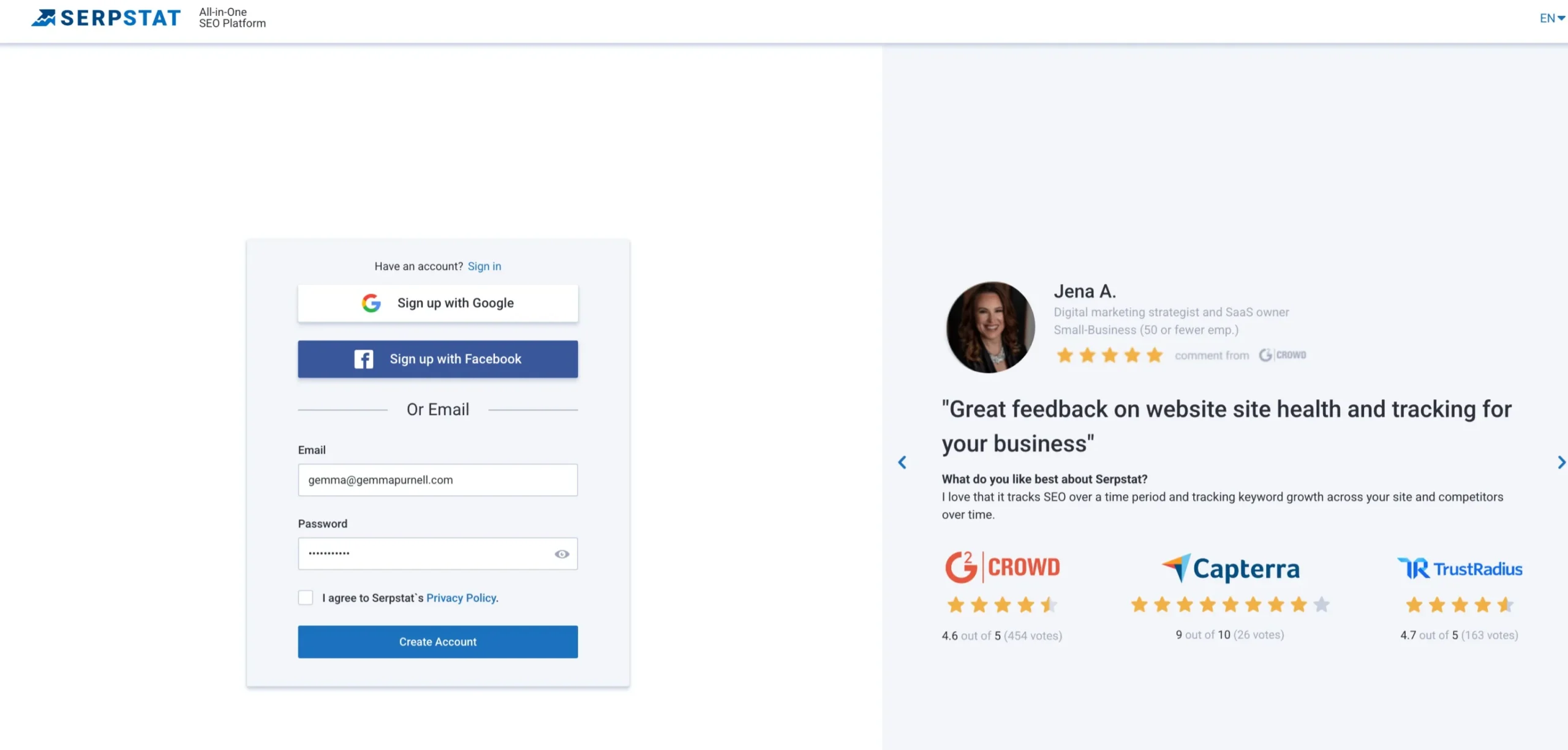 How to Start a Serpstat Free Trial?