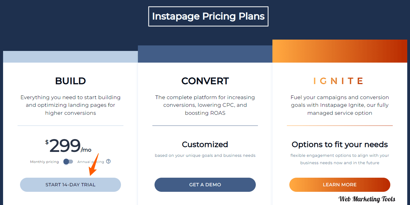 Instapage Pricing Plans