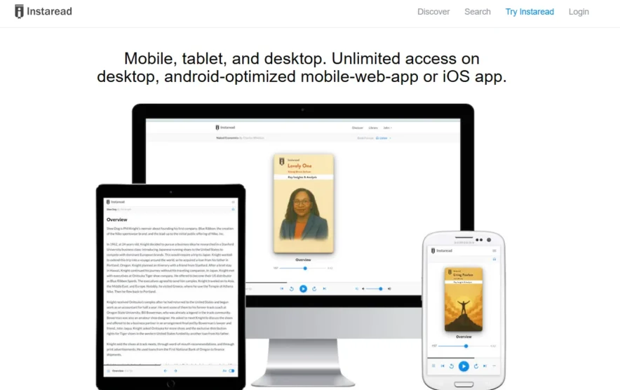 Instaread User Interface 