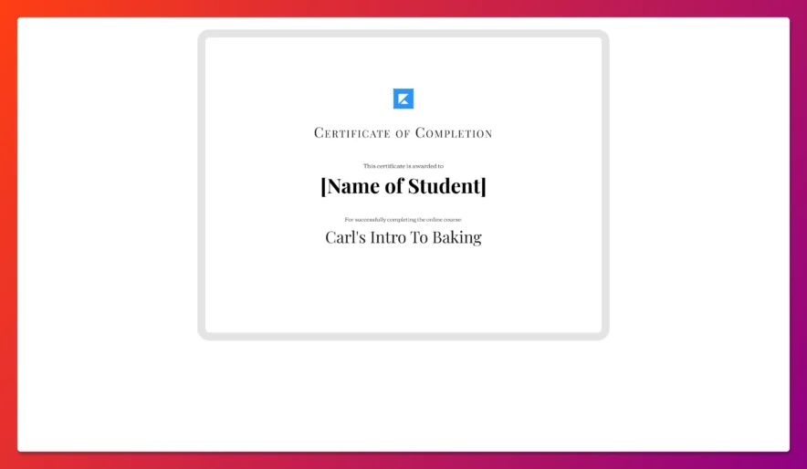 Kajabi Certification of Completion