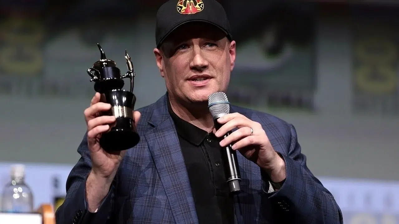 Kevin Feige with award