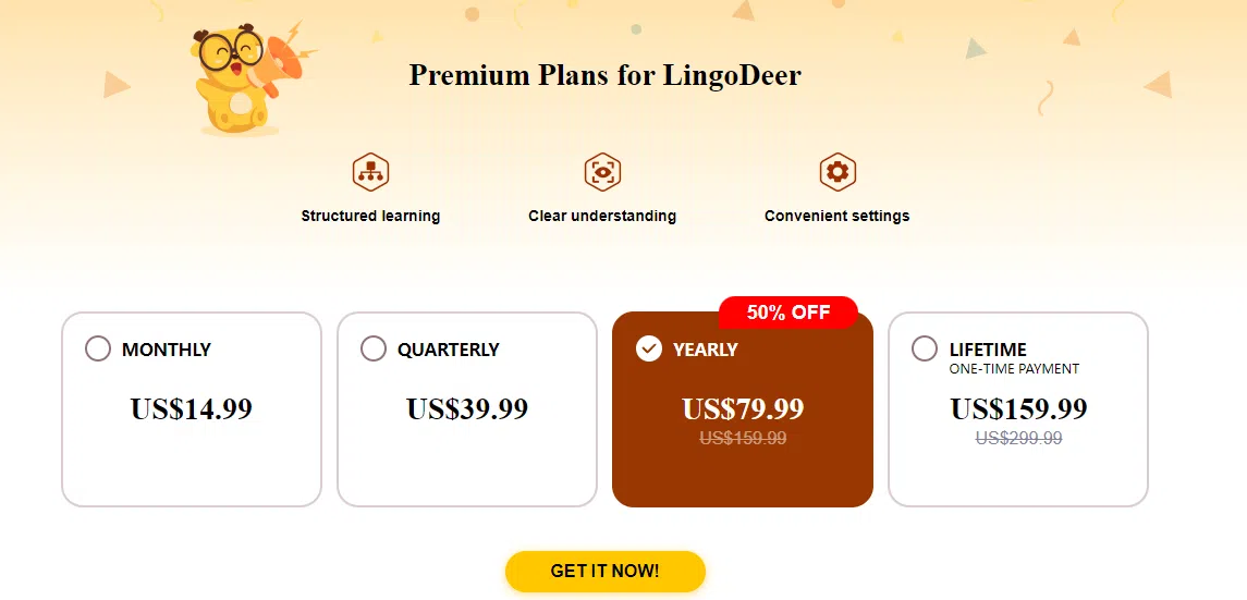 LingoDeer Pricing