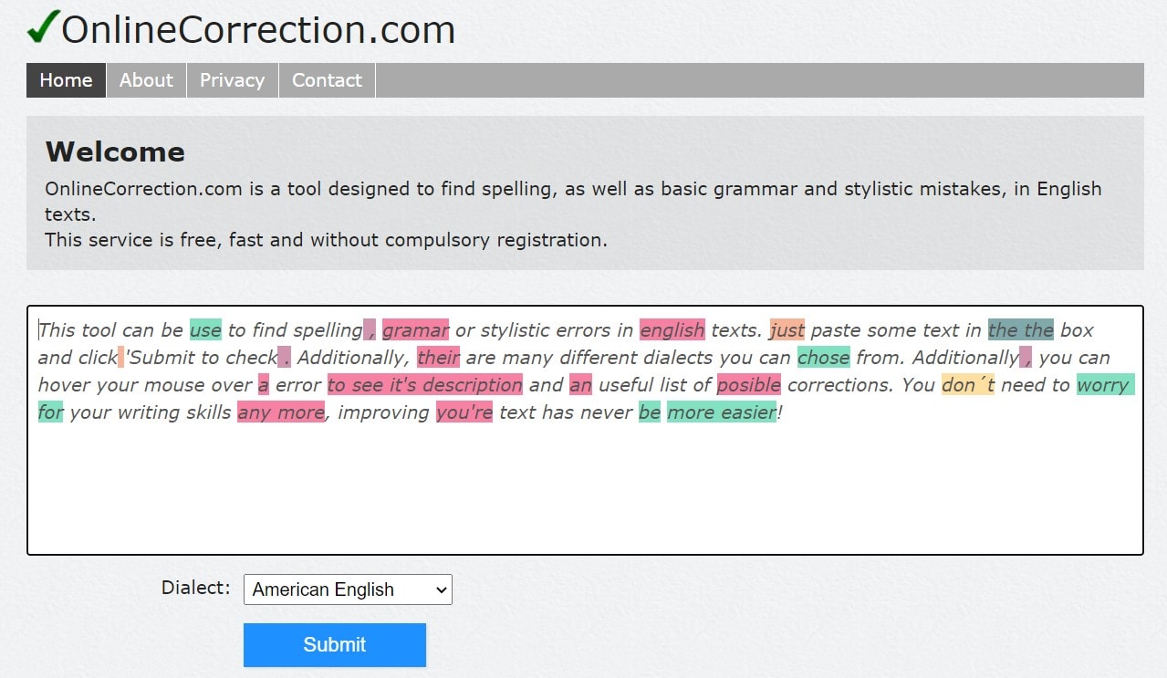 OnlineCorrection: Grammarly Alternatives 