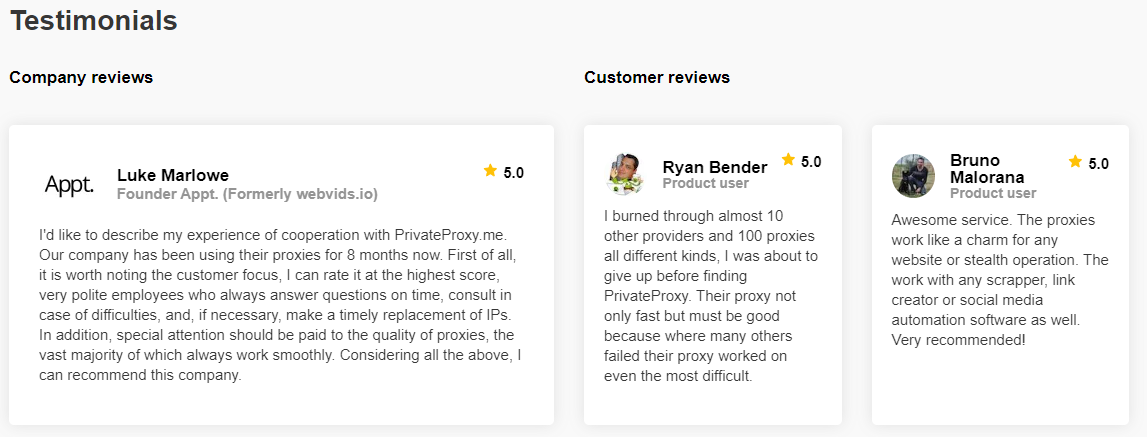 PrivateProxy.me Customer Review