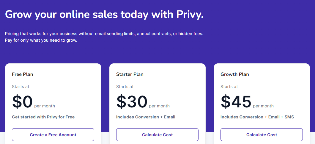 Privy Pricing Plans
