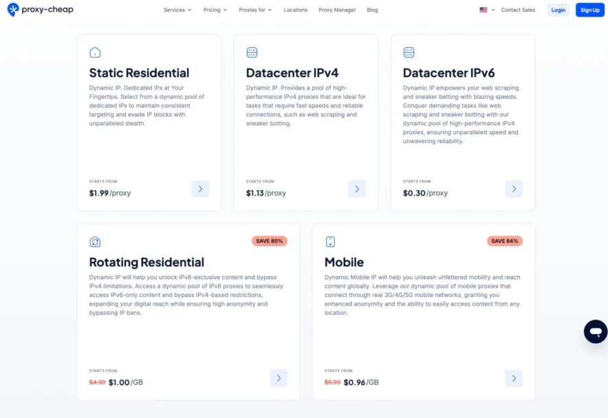 Proxy Cheap - Price Plan