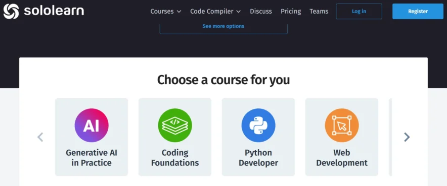 Sololearn Course Variety 