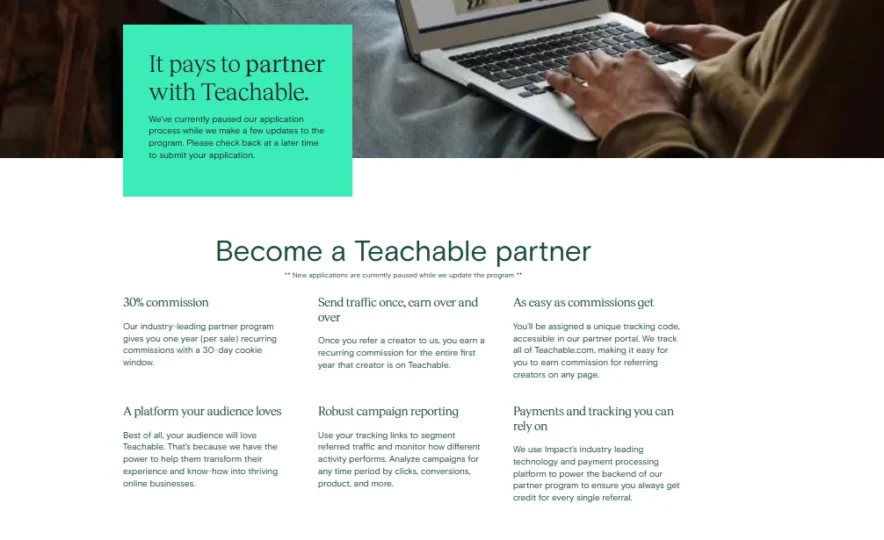 Teachable Affiliate Program