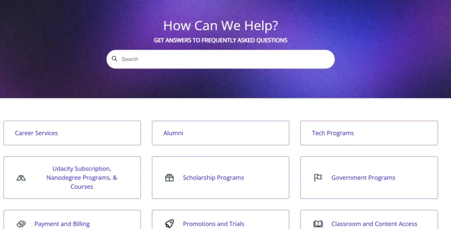 Udacity Customer Support 