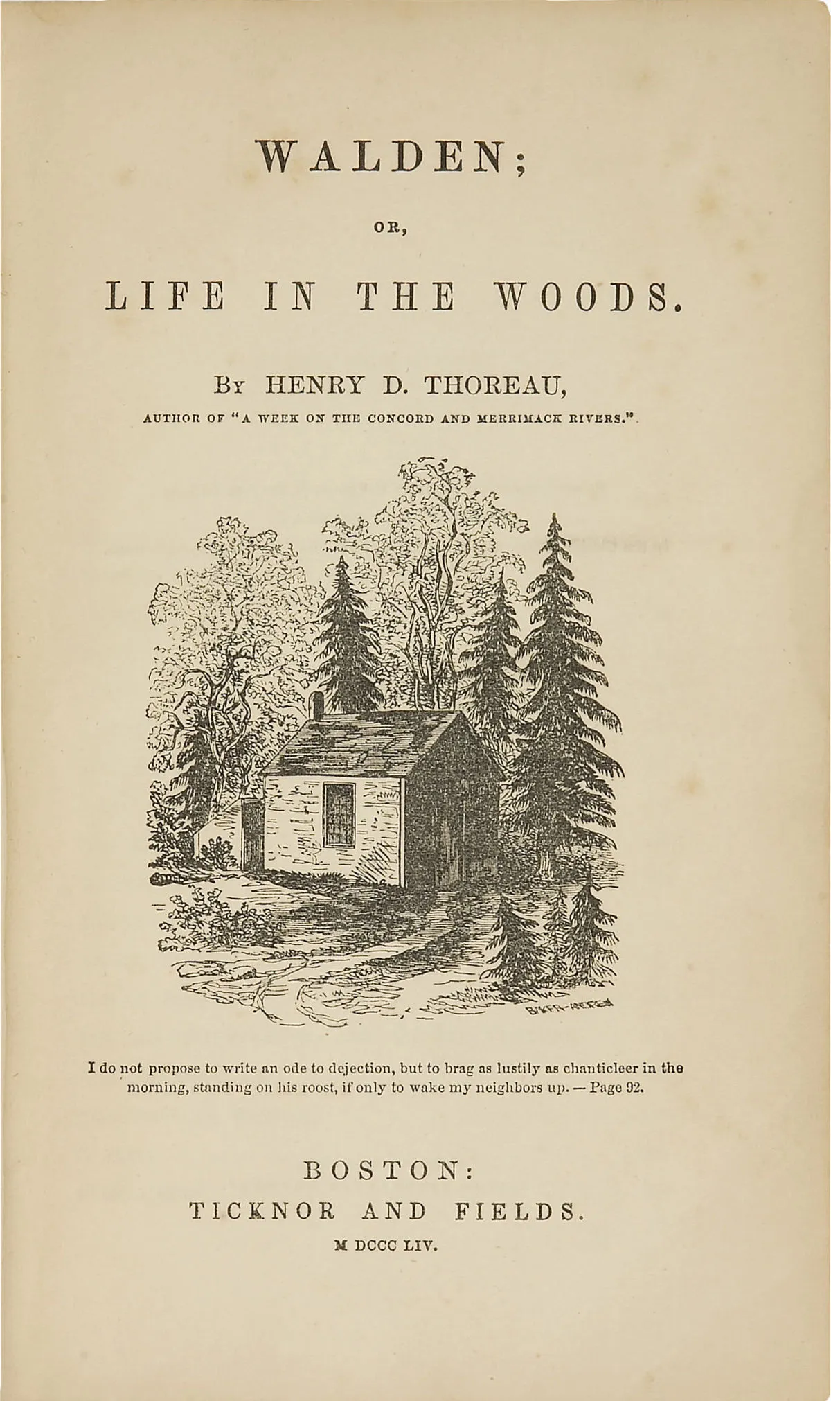 Walden, Or Life In The Woods