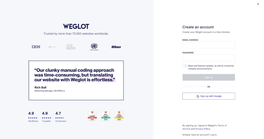 Weglot Free Trial 