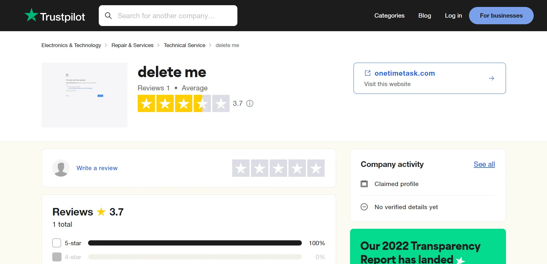 DeleteMe Reviews TrustPilot