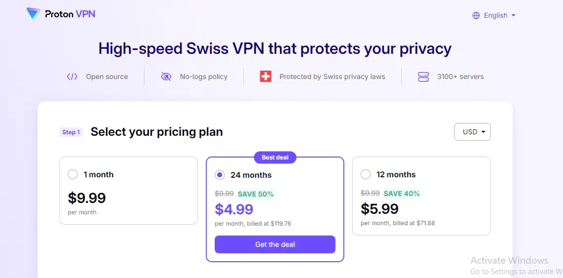 Proton VPN Pricing