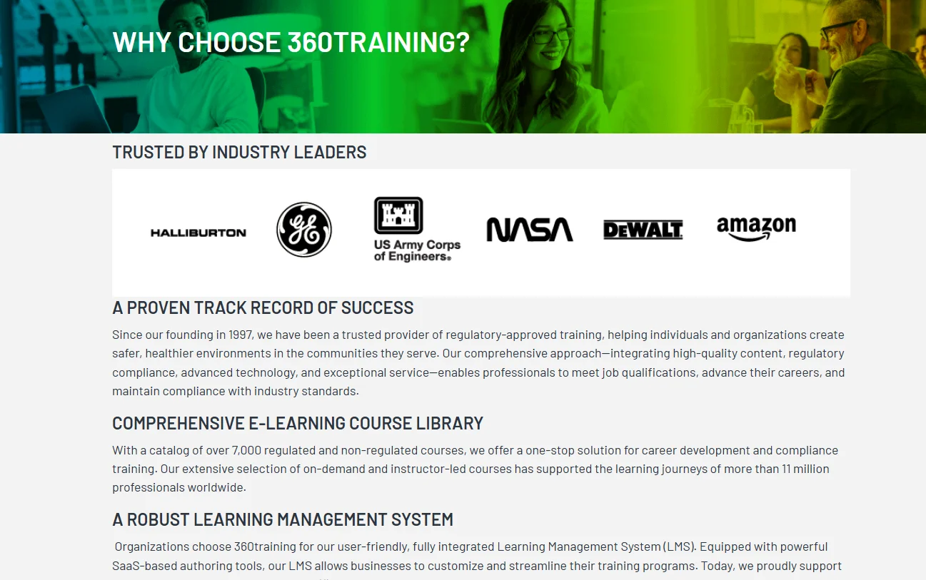 why choose 360Training why choose 360Training