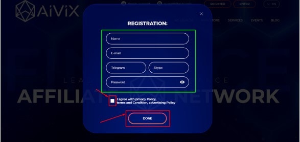 How To Sign Up For Aivix step2