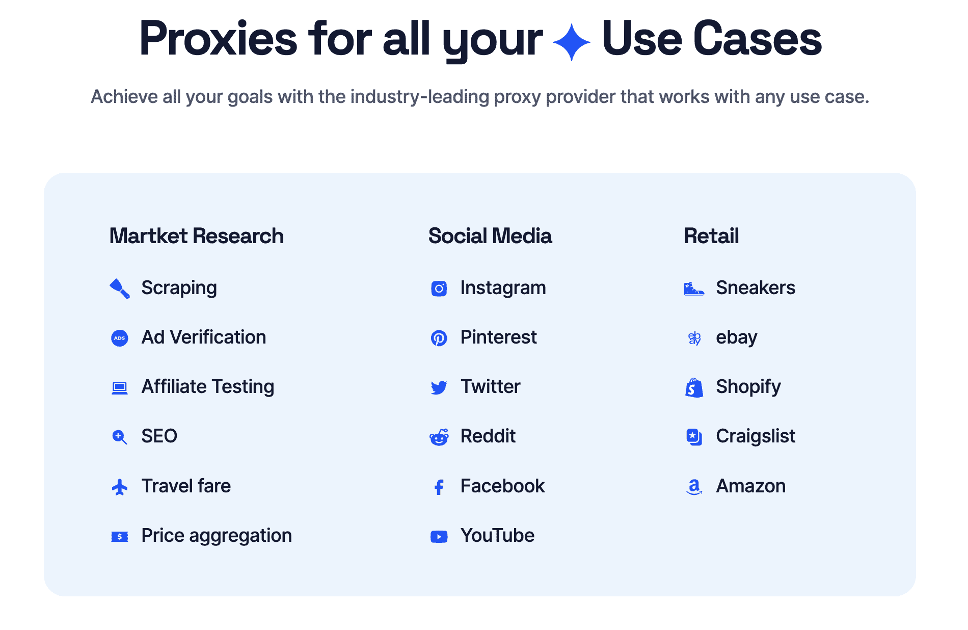 Shiftproxy features