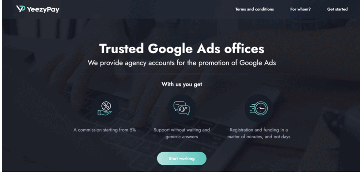 Yeezypay: Google Ads Agency Account