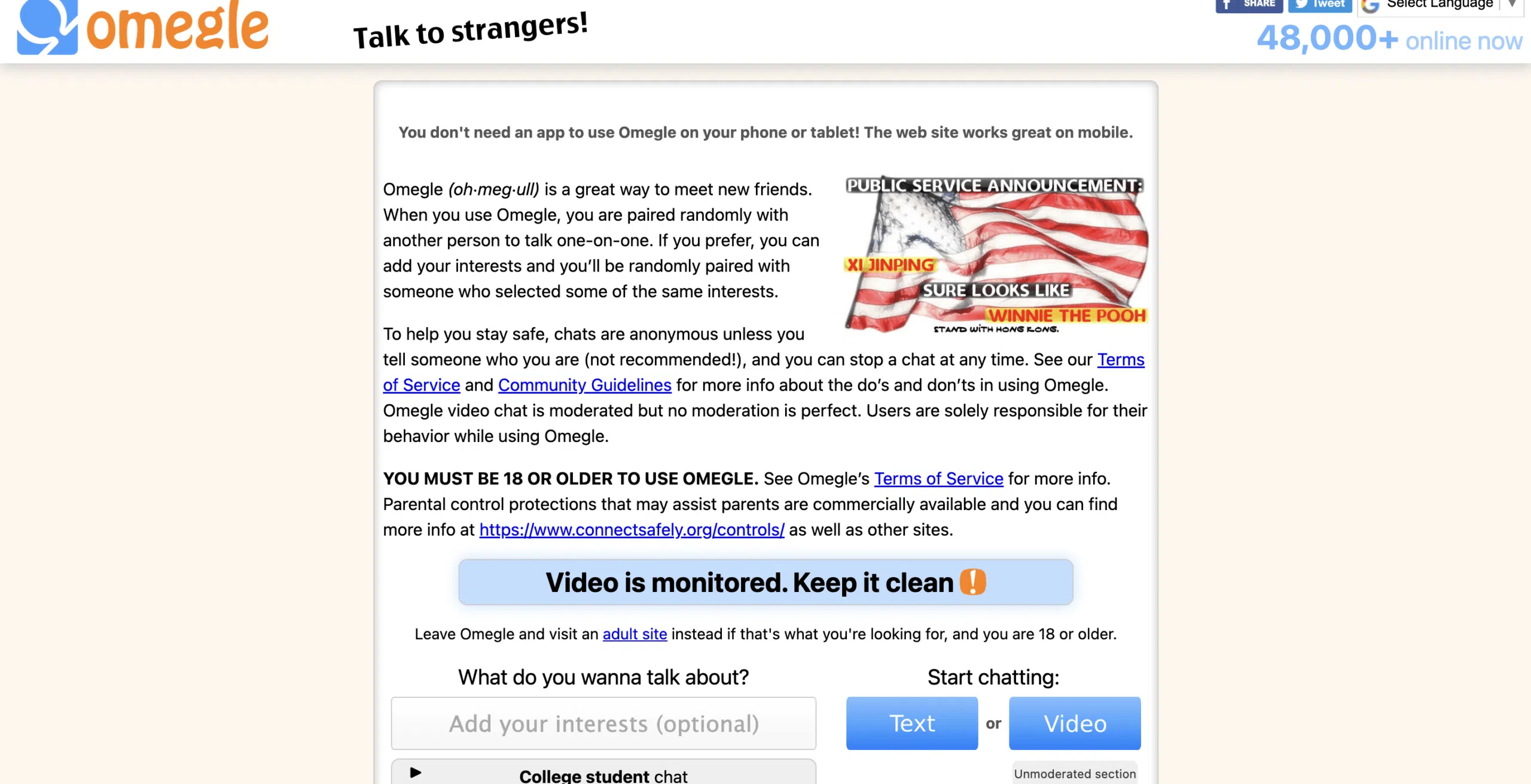 Omegle review