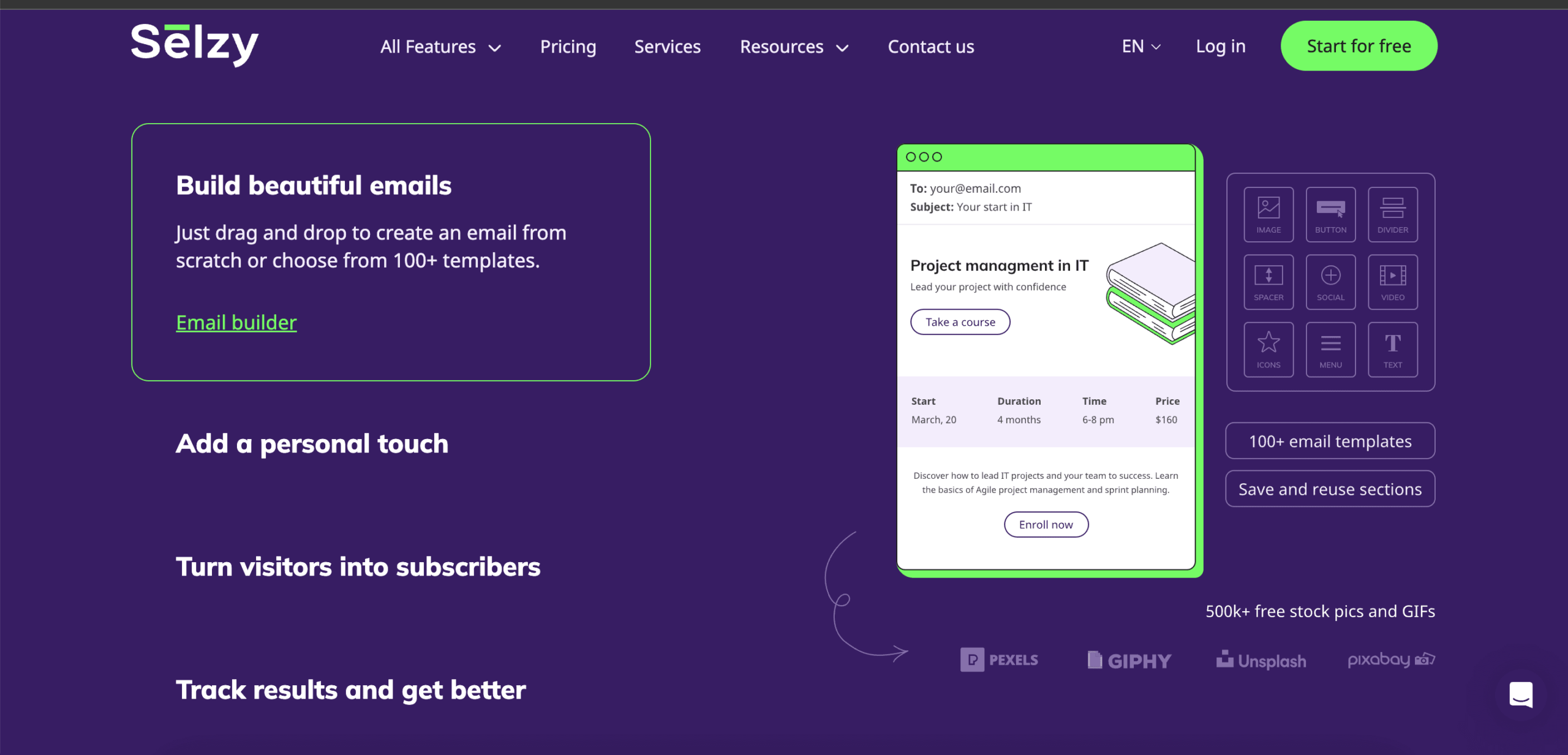 Selzy email builder: Selzy Review