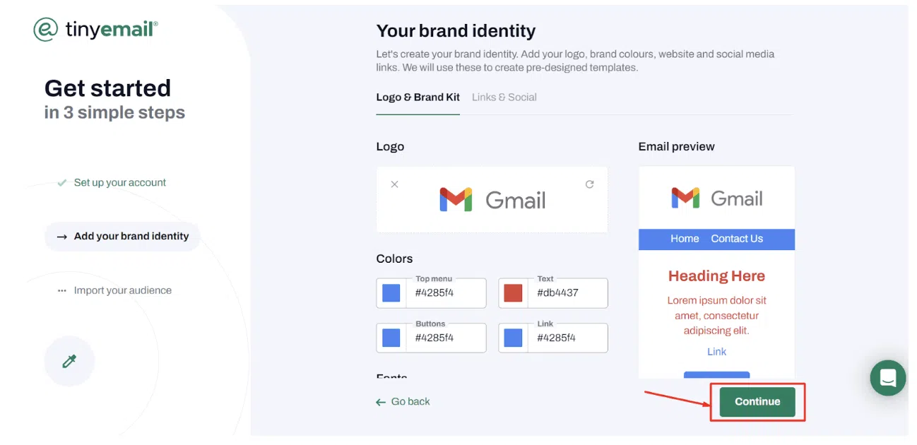 tinyEmail Brand identity step 5