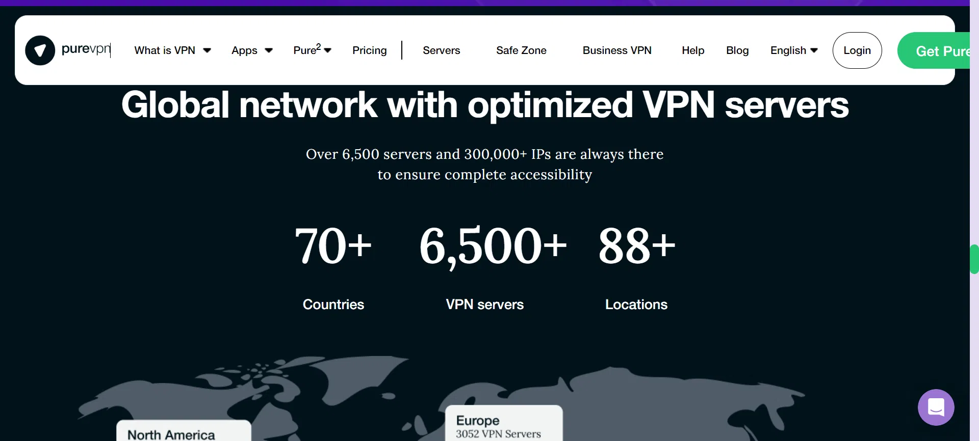 PureVPN Review -variety of locations and servers