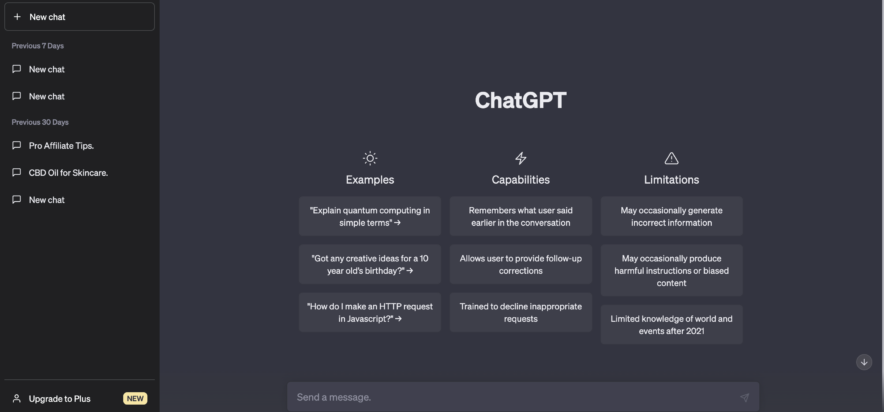 ChatGPT pokalbių robotas