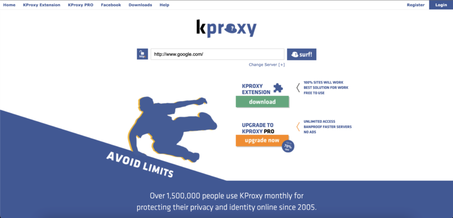 KProxy homepage