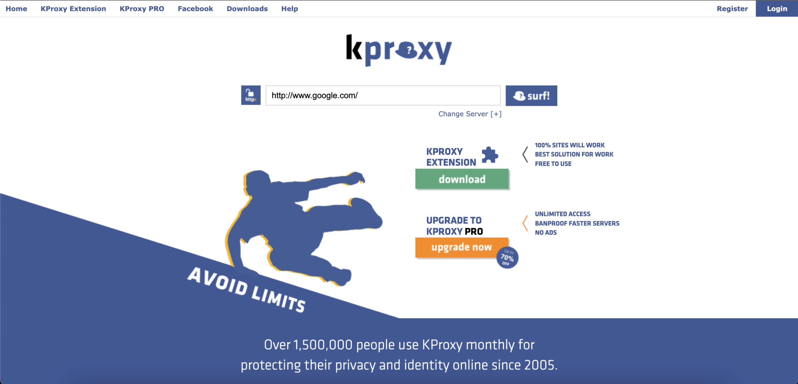 KProxy homepage