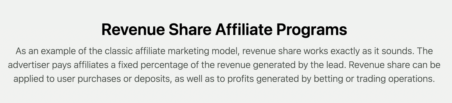 Revenue sharing