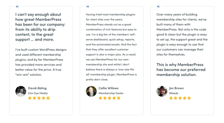 MemberPress - Testimonials