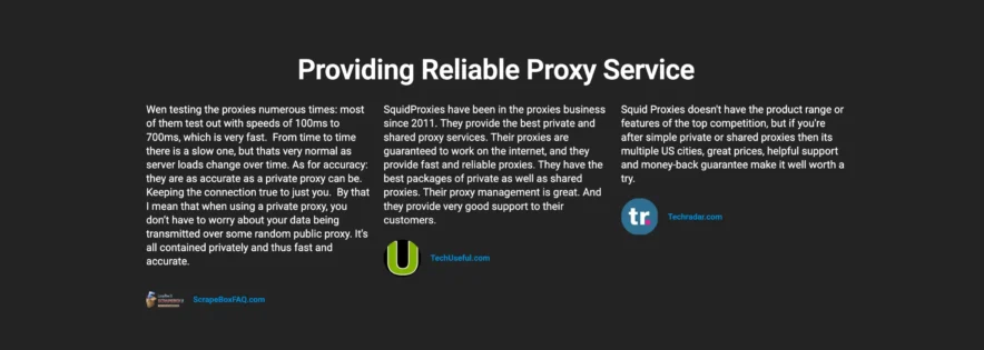 SquidProxies - User Reviews