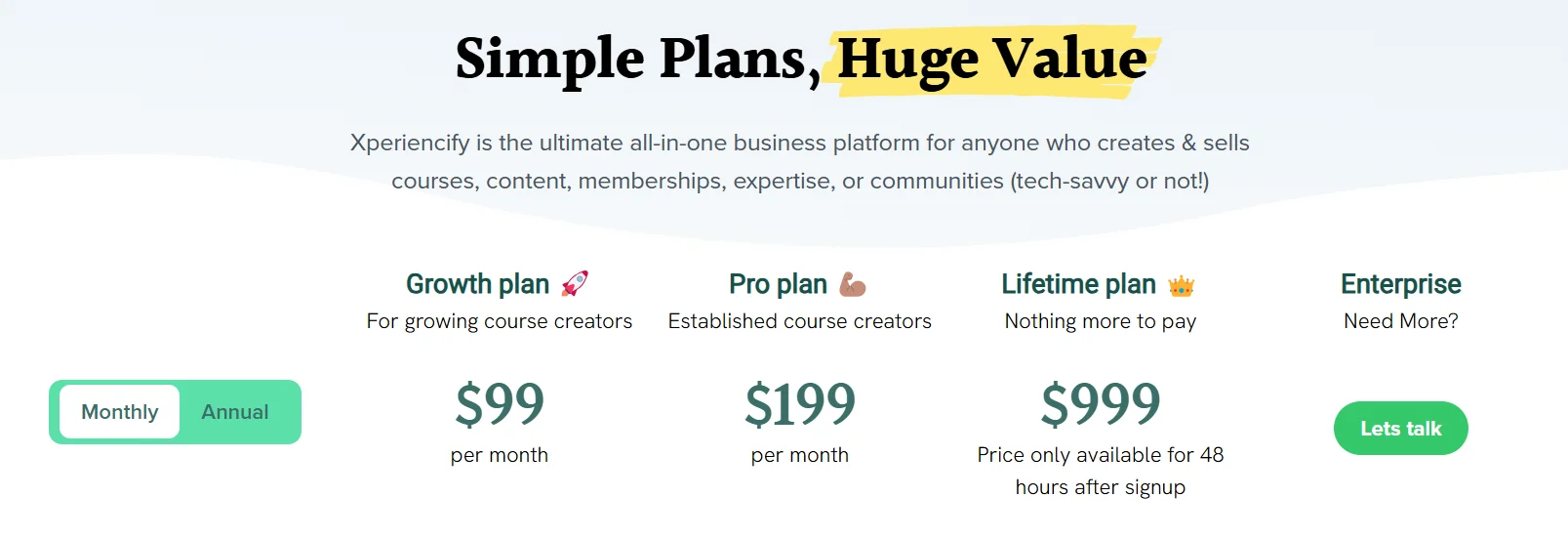 Xperiencify Pricing 