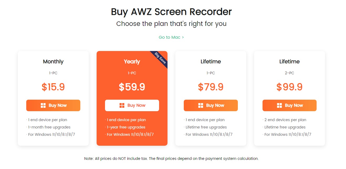 AWZ Screen Recorder pricing