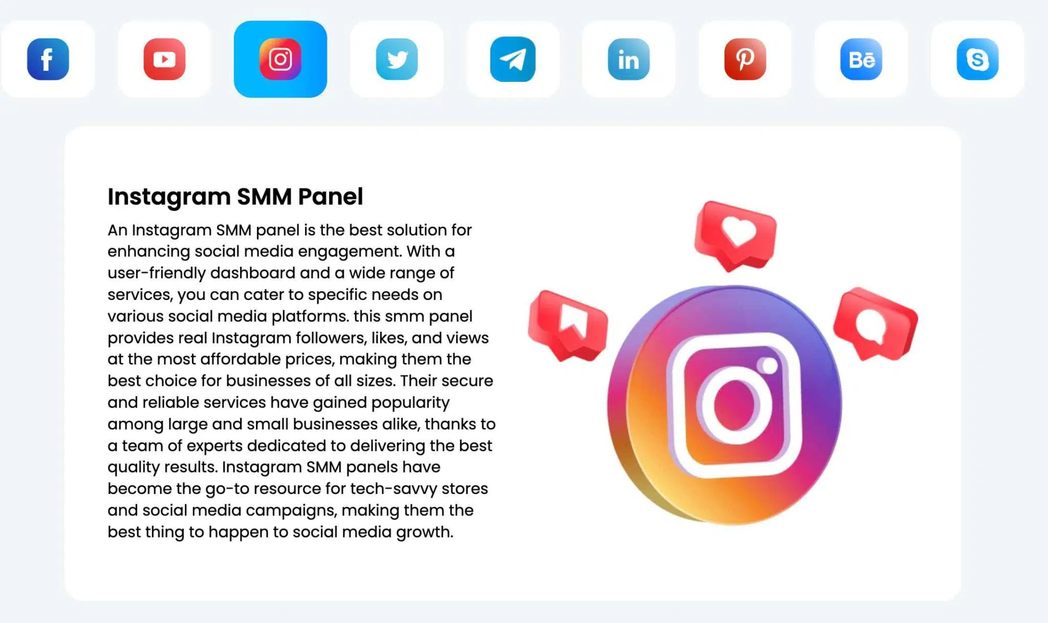 Instagram SMM panel