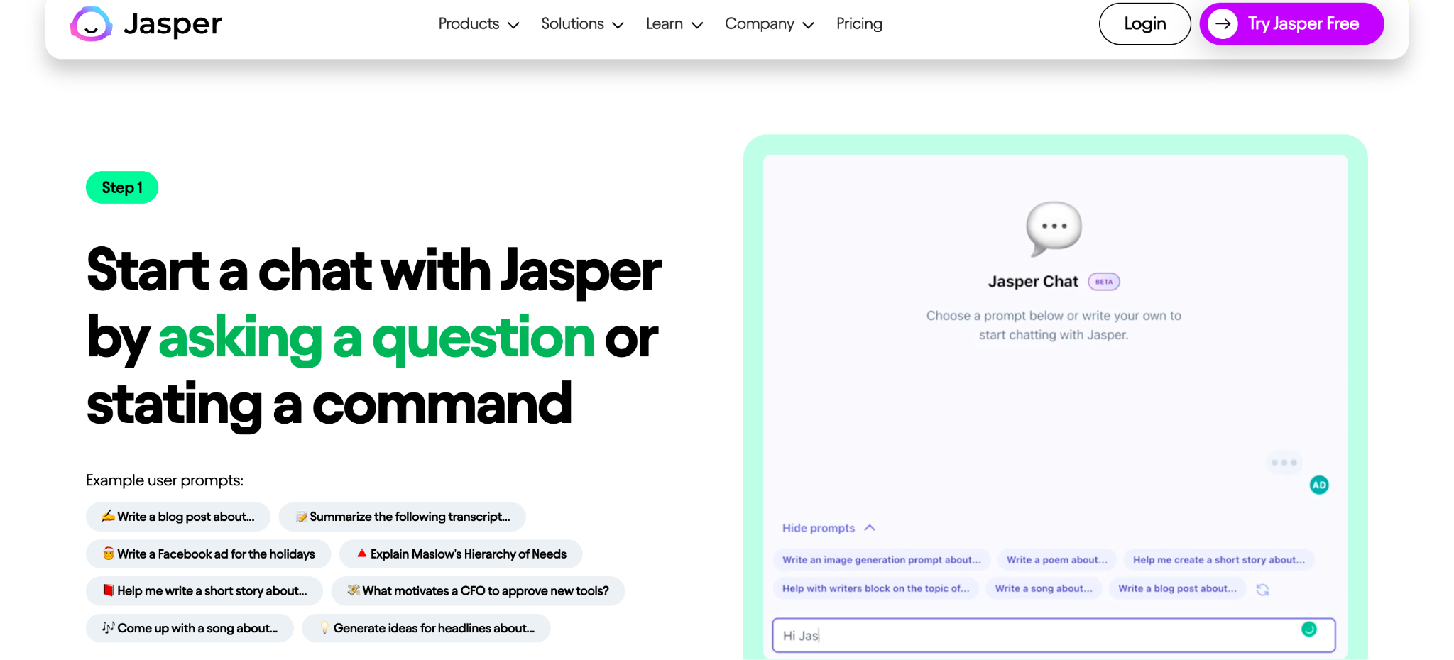 Jasper Chat Command