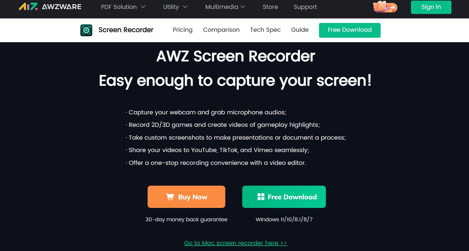Start AWZ Screen Recorder