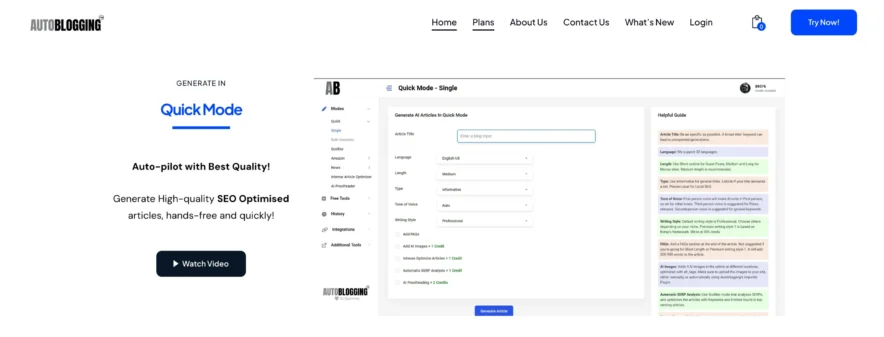 Key Features Of Autoblogging AI