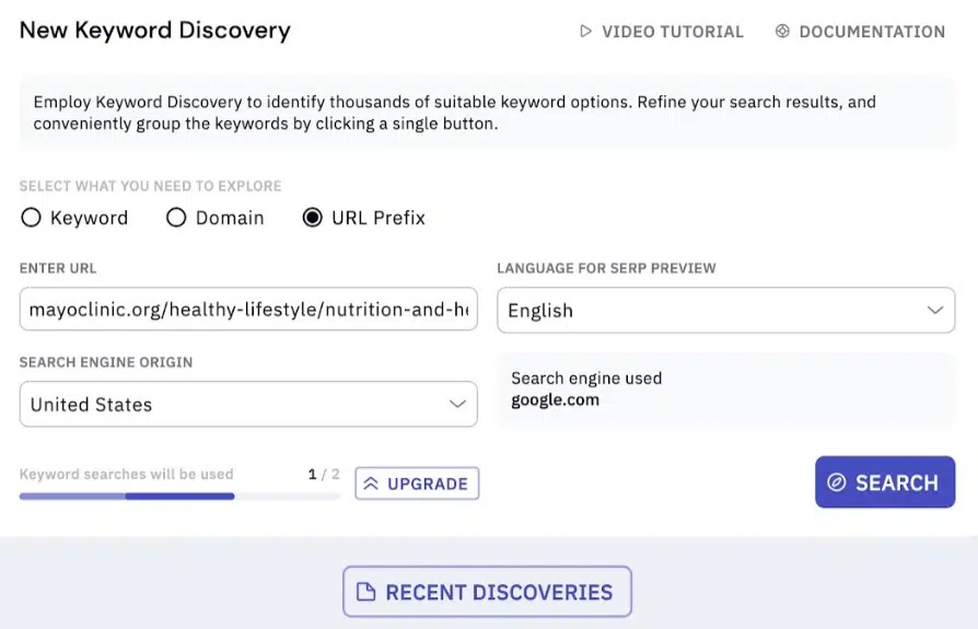 new keyword Discovery