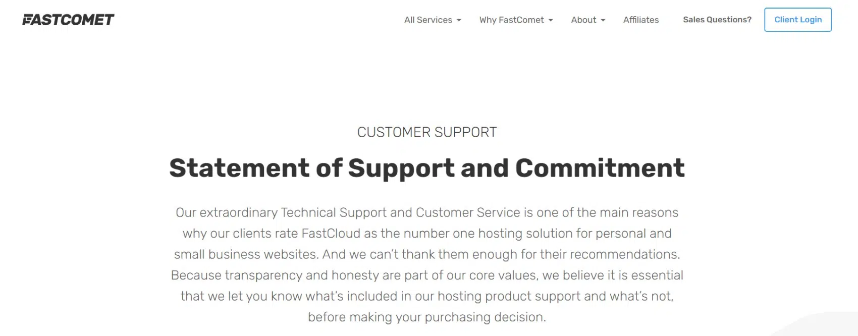 FastComet support