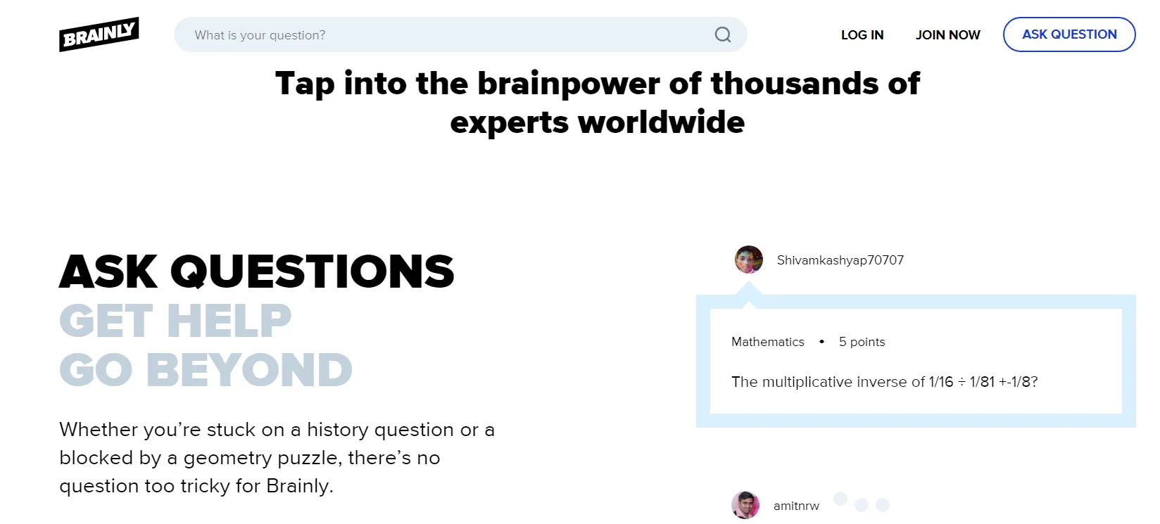 Brainly features