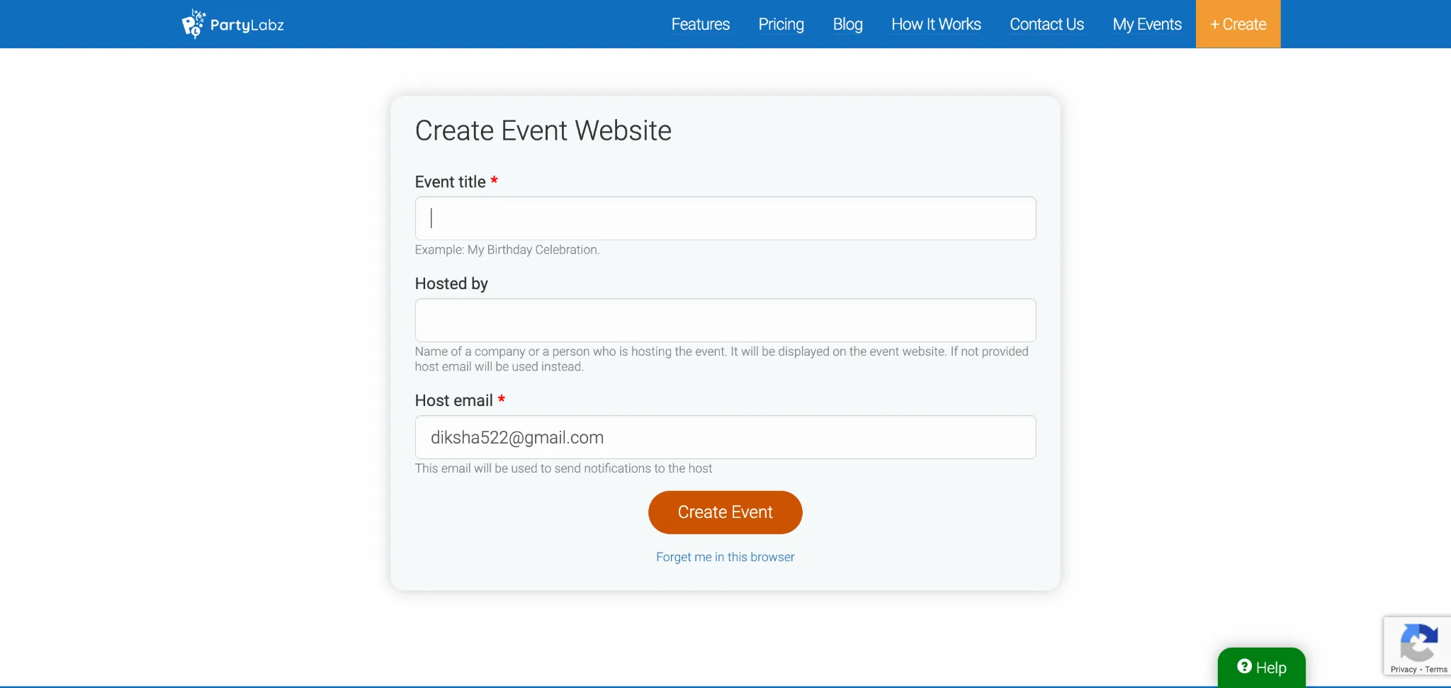 Create an Event Website