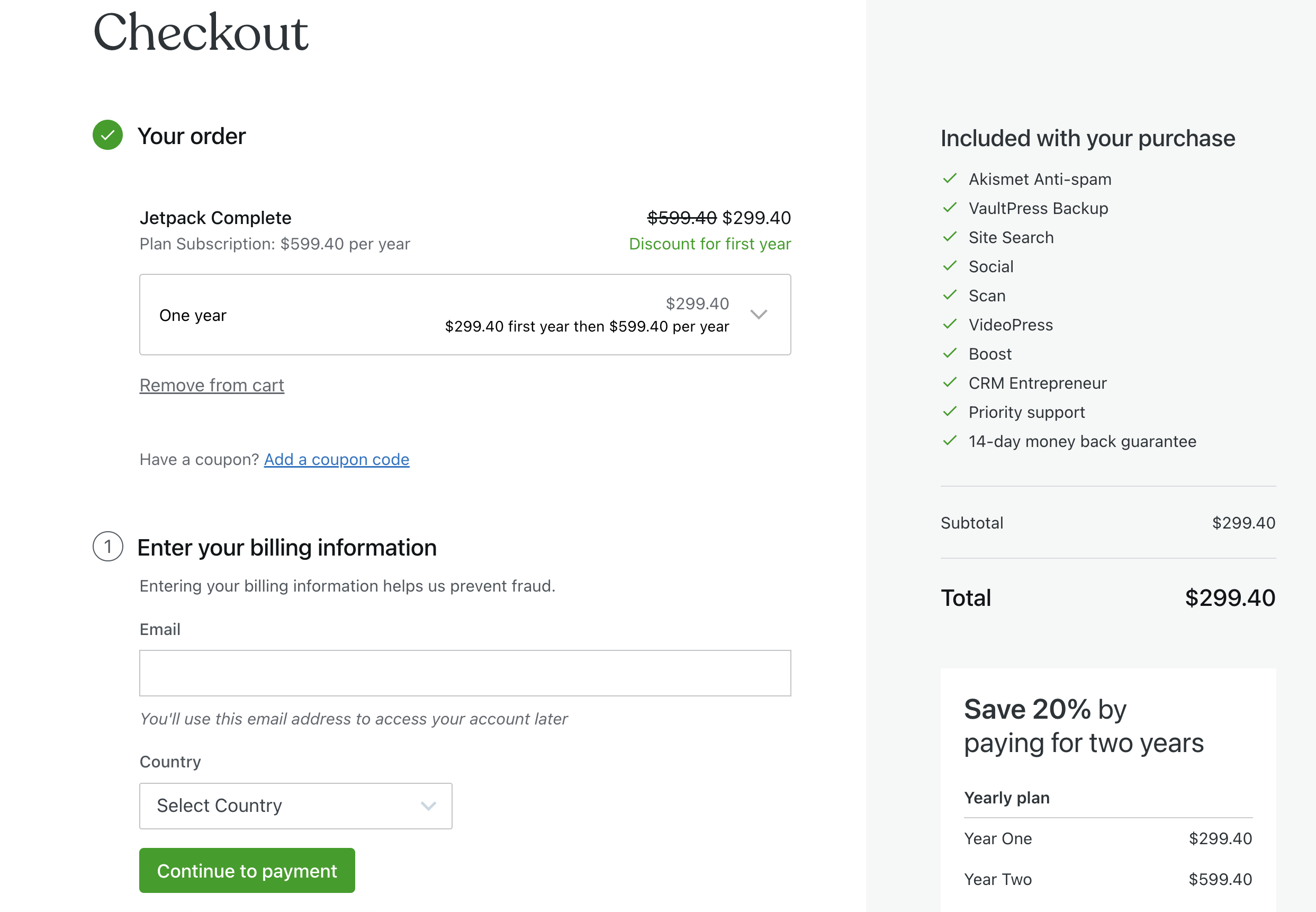 Jetpack checkout Jetpack checkout