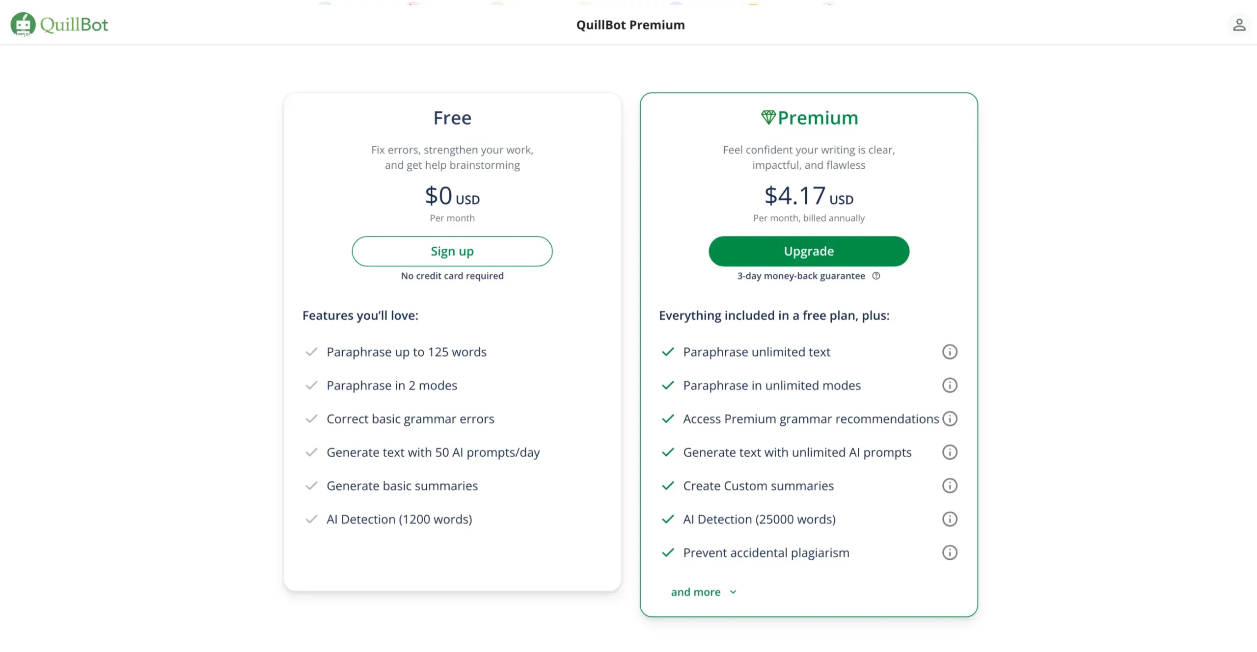 Quillbot Pricing Options Quillbot Pricing Options